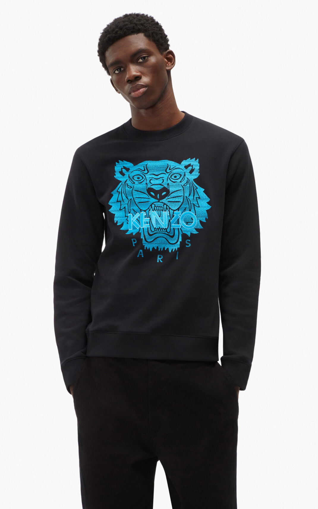 Kenzo Tiger φούτερ ανδρικα μαυρα | GR062941